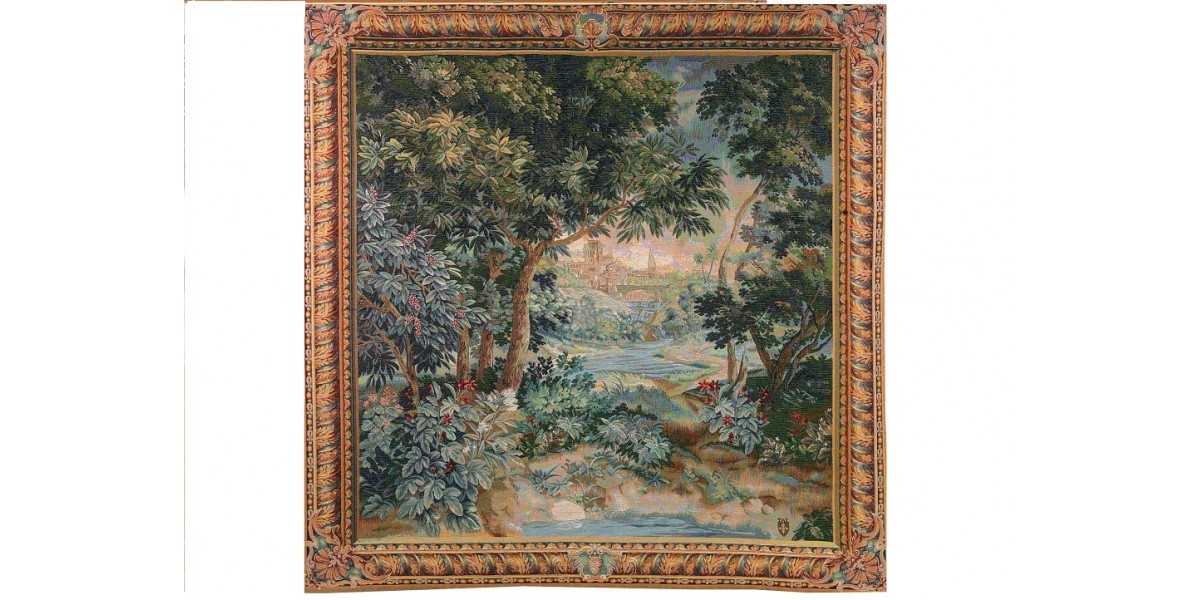 Gobelín Tapisserie Verdure cascade carree